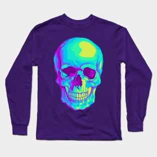 Bright Artsy Skull Long Sleeve T-Shirt